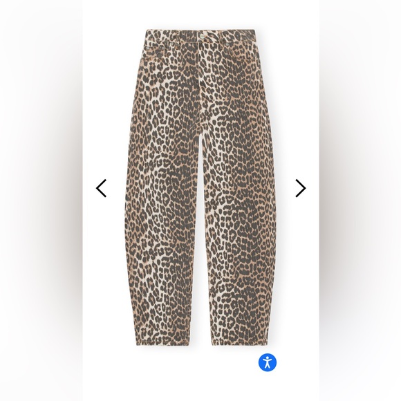 Brand New GANNI Leopard Denim Stary Jeans - Picture 2 of 5
